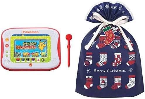 Amazon ポケットモンスター ポケモンパッド ピカッとアカデミー 日本おもちゃ大賞19 エデュケーショナル トイ部門 優秀賞 インディゴ クリスマス ラッピング袋 グリーティングバッグl ソックス ネイビー ミニカード付 Xg248 おもちゃ おもちゃ