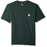 Carhartt Men's K87 Workwear Short Sleeve T-Shirt (Regular And Big & Tall Sizes), Hunter Green Heather, Large