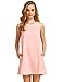 ROMWE Women's Summer Casual Sleeveless Crew Neck Cocktail Party Dress Pink S
