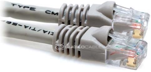 Diablo Cable 60ft Cat6 550MHz 24AWG Bare Copper UTP Snagless Ethernet Network Cable - Gray