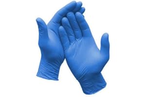 Pack of 100 Nitrile Disposable Gloves, Powder Free, Latex Free, Food Grade Kitchen Gloves, Multi-Purpose Cleaning Gloves (Blu