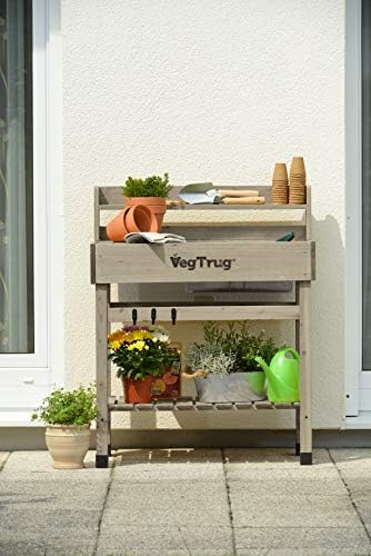 VegTrug Duluxe - Banco para macetas, Color Gris: Amazon.es: Jardín