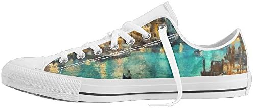 Man Womens Sneakers Casual Canvas Shoes Oil Painting Low Top Lace Up Flat Fashion
