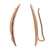 Moon Crawler Cuff Earrings - 925 Sterling Silver with 18K Rose Gold Plating