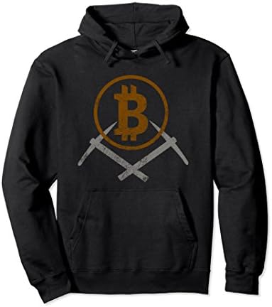Unisex Vintage Cryptocurrency Network Hoodie Bitcoin Trader Gift Medium Black