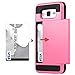 Galaxy Grand Prime Case, EC [Shockproof][Drop Protection] Hybrid Dual Layer Slim Wallet Case with Card Slot Holder Hard Shell Cover for Samsung Galaxy Grand Prime G530 (Hot Pink)
