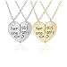 Tinksky 50cm Her One His Only Necklace Valentine Relationship Necklace for Lovers Couple Valentine's Day Gift (Gold)
