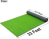 Tonchean Artificial Grass Roll 1x10m Realistic Faux Lawn Carpet UV Safe view 6
