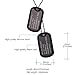 U7 Custom Engraved 2 Pieces Dog Tags Pendant with Black Gun Plated Chain 23