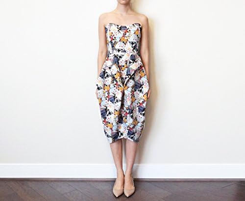 Women's Geometric Print Strapless Dress