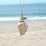 Barogirl Sea Shell Necklace Pendant Long Chain Ocean Necklace Jewelry for Women and Girls