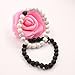 UEUC Distance Couple Bracelet His and Hers Black Matte Agate & White Stone 8mm Beads Bracelet