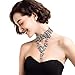Holylove Women Statement Necklace White, Chunky Necklace for Women Novelty Costume Fashion Jewelry 1 pc with Gift Box- HLC0001 White