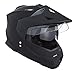 1Storm Dual Sport Motorcycle Motocross Off Road Full Face Helmet Dual Visor Matt Black, Size Medium