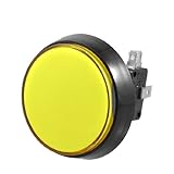 uxcell 52mm Yellow Illuminated Momentary Push Button SPDT Micro Switch