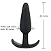 Doc Johnson Mood - Naughty 1 - Silicone Anal Plug - Small - 3.3 in. Long and 0.8 in. Wide - Tapered Base for Comfort Between The Cheeks - Small - Black