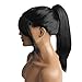 Riyang Women's Cosplay Wig with a Removable Claw High Ponytail Synthetic Black Straight