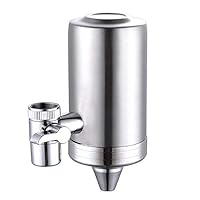 ESOW Faucet Mount Water Filter, SUS 304 Stainless Steel Reduce Chlorine, Lead, BPA Free, Water Purifier with 7-Layer ACF Filtration System, Tap Water Purifier Filtration System Fits Standard Faucets