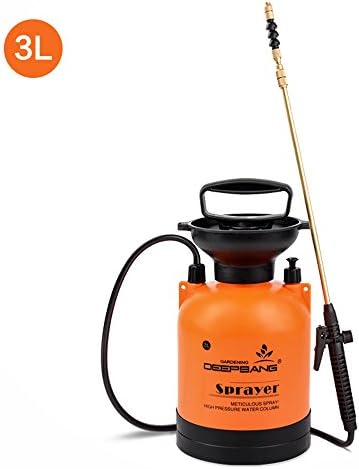 Dugoo Hand Pressure Sprayer For Garden Hose Nozzles High Pressure Irrigation Washing Agricultural Gardening Tool Car Wash Watering Lawn Pets,Orange,3L+Coppertelescopicboom