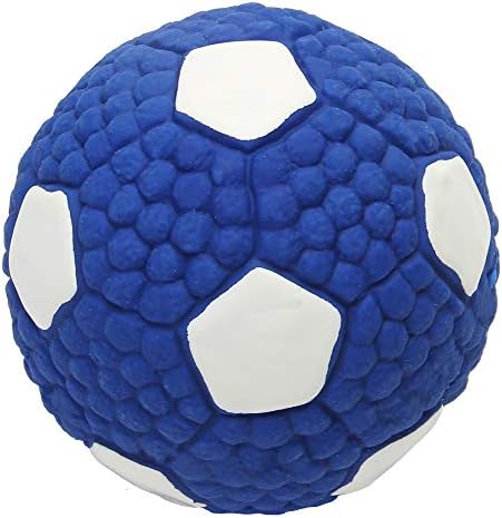 EETOYS Squeaky Latex Rubber Dog Toy Balls for Small Medium Large Dogs Interactive Floating Bouncing Ball for Soft Chewer Water Sports Fetch and Play