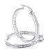 Jstyle Stainless Steel Womens Hoop Earrings Cubic Zirconia Earrings for Teen Girls