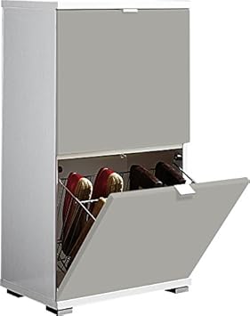 Germania 3-tlg. Schuhschrank-Set 8731-84 Colorado matt in Weiß/Sand, 53 x 91 x 30 cm (BxHxT)