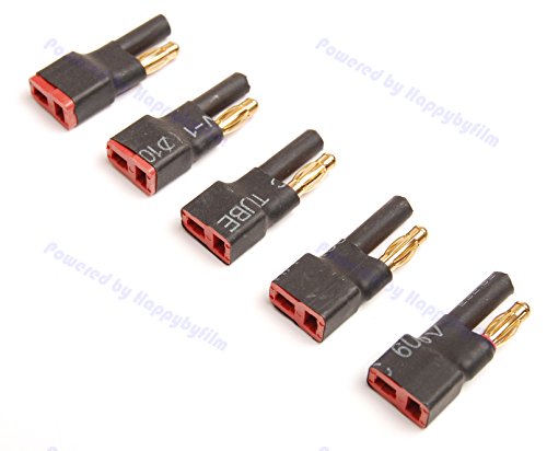Pack(5) 4MM Bullet Connector to Female T-Plug Adapter for RC Turnigy Zippy HXT