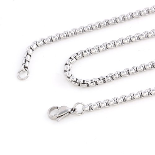 DonDon Herren Halskette Leder oder Edelstahl und Löwen Anhänger Edelstahl im Schmuckbeutel – Bild 4