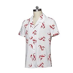 Men's Kramer Seinfeld Lobster Shirt Button-Up White