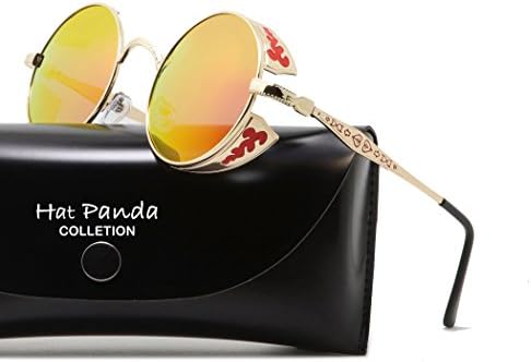 HatPanda Retro Round Steampunk Sunglasses Lennon Sunglasses For Men And Women