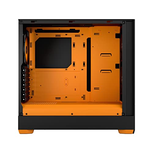 Fractal Design Pop Air Rgb Orange Core - Tempered Glass Clear Tint - Honeycomb Mesh Front – Tg Side Panel - Three 120 Mm Aspect 12 Rgb Fans Included – Atx High Airflow Mid Tower Pc Gaming Case - View 11