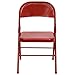 Flash Furniture HERCULES Series Triple Braced & Double Hinged Red Metal Folding Chair