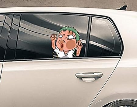 Amazon 車 ステッカー シール ワンピース ゾロ Onepiece 壁ぶつかり おもちゃ雑貨 手品 おもちゃ