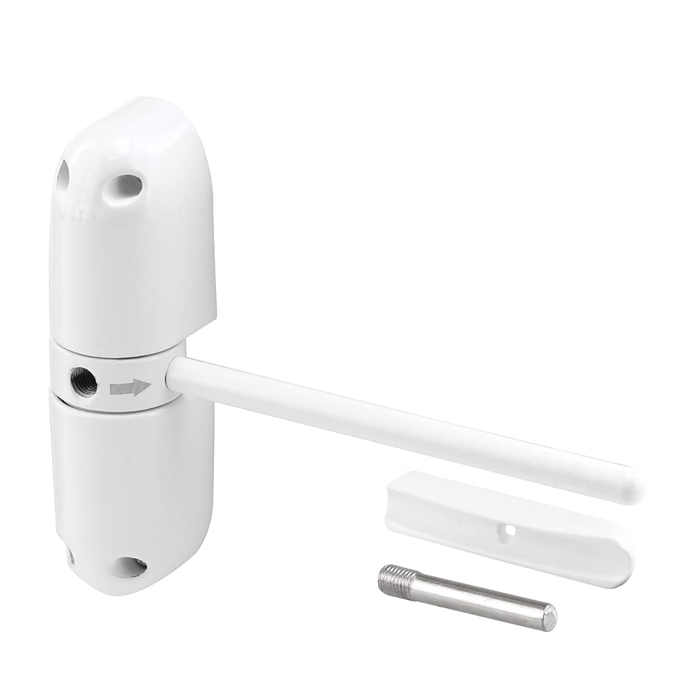 Prime-Line KC10HD Safety Spring Closer – Easy to Install to Convert Hinged Doors to Self-Closing – Diecast Construction (4-1/4 inch, Non-Handed), White, 4-1/4 in