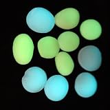 TOMTOP 10 pcs Luminous Pebble Stone Lightweight Blue Green Decoration