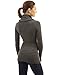 PattyBoutik Women's Cowl Neck Raglan Long Sleeve Zip Sweater