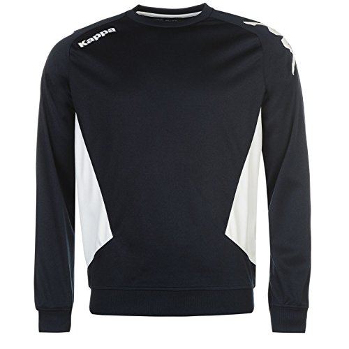 Kappa Mens Cremone Sweater Jumper Pullover Football Long Sleeve Crew Neck Navy/White Large