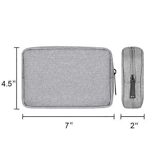Electronic Accessories Bag,Digital Gadget Organizer Case,Nylon Travel Gear Storage Carrying Sleeve Pouch for Cable,USB,Earphones,Portable Hard Drives,Power Banks,Adapters or Camera Accessories