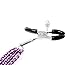 Massage Metal Adjustable Clips & Open Breathable Leather Ball (Purple)