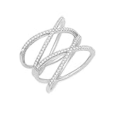 Sterling Silver CZ Double 