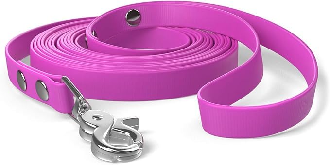 5m drag lead, dog lead, hand loop, magenta, very sturdy, dirt and water repellent