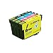 iTinte T200XL Compatible Ink Cartridges (1 Black, 1 Cyan, 1 Magenta, 1 Yellow) for EPSON XP 100, XP 200, XP 300, XP 310, XP 314, XP 400, XP 410, WF 2510, WF 2520, WF 2530, WF 2540