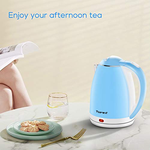Topwit Electric Kettle, Double Wall Hot Water Kettle, 2L Electric Tea