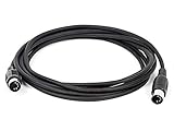 Monoprice MIDI Cable - 10 Feet - Black with Keyed 5-pin DIN Connector, Molded Connector Shells