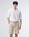NEARKIN (NKNKN350) Beloved Men Henley Neck Long Sleeve Daily Look Linen Shirts WHITE US S(Tag size S)