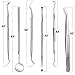 Laswumen Dental Tools,6 Piece Set Dental Pick Oral Care Kit,Stainless Steel Dental Hygiene Kit Set, Dentist Home Use Teeth Cleaning Instruments Set