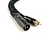 Monoprice XLR Male to RCA Male Cable - 3 Feet - Black, 16AWG Shielded Twisted Pair Oxygen-Free Copper Braid Conductors, E21 Gold Plated Connectors - Premier Series