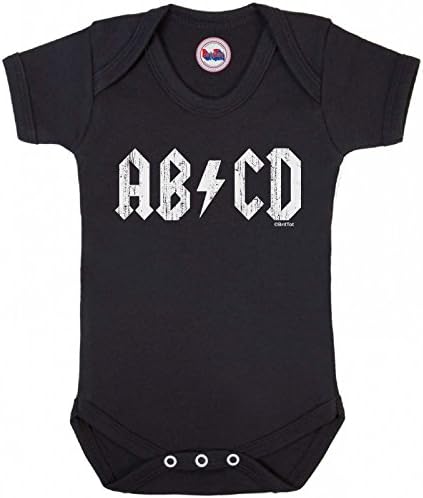 Rock Music Style - Boys or Girls Organic Cotton Short Sleeve Novelty Bodysuit Babygrow