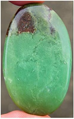 Surbhi Crafts Chrysoprase Cabochon, Natural Green Chrysoprase Gemstone 54Ct Oval Shape 48x29x4mm K-4379