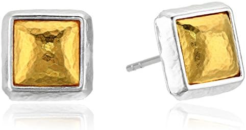 GURHAN "Amulet" Sterling Silver Square Vermeil Stud Earrings